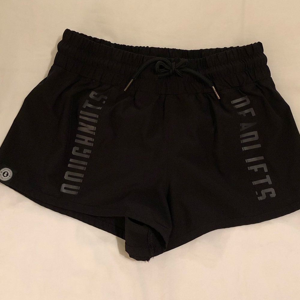 Doughnuts & Deadlifts Workout Shorts - Black